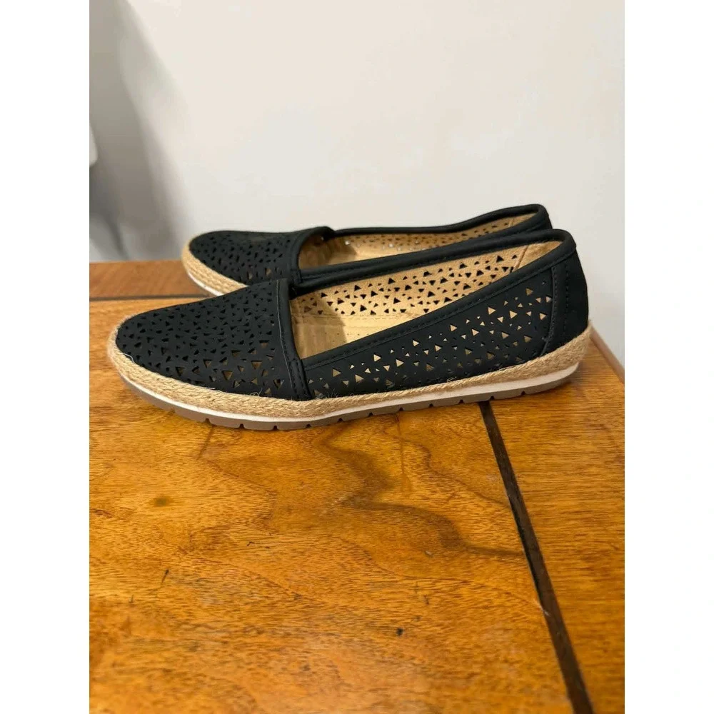 Naturalizer Women 8.5‎ Laser Cut Espadrille Flats N5 Comfort Shoes beachy